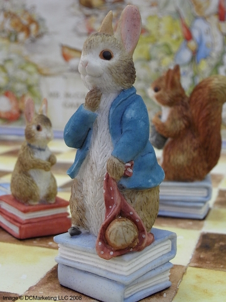 Peter Rabbit Hand Decorated Theme Chess Set